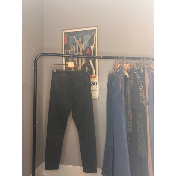 Asos Black Acid Wash Super Skinny Ankle Jeans - Picture 5 of 8